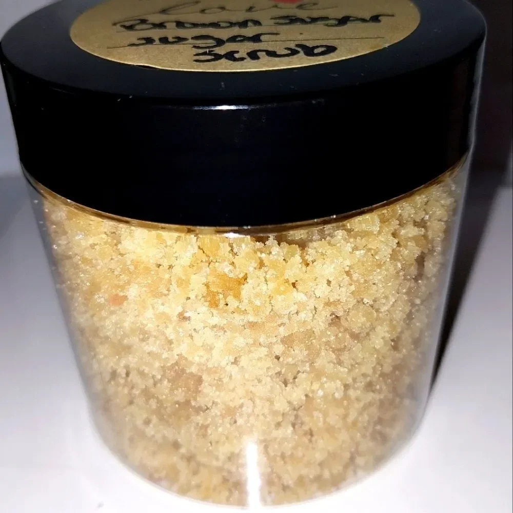 Hand crafted natural Brown sugar emulsified sugar scrub 6oz